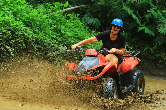Bali Quad bike ATV passing through Waterfall, Cave & Rice fields - The route: waterfall, cave, river, jungle, and rice fields