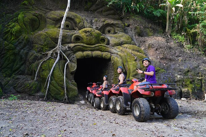 Bali Quad Bike Through Gorilla Cave - Monkey Forest and Waterfall - ATV in Ubud, minus the stress: how the day is set up