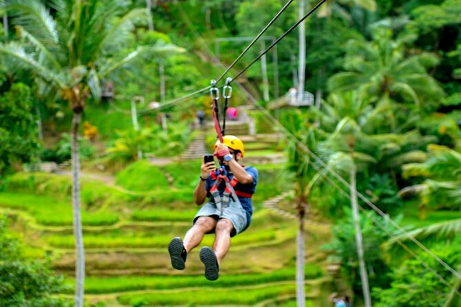 Bali Ubud Zipline Jungle Swing and Waterfall Tour - Uma Ceking Resto zipline: the first big thrill