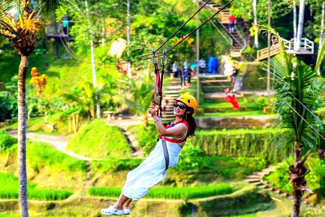 Bali Ubud Zipline Jungle Swing and Waterfall Tour - Waterfall time: hike down, then decide how to cool off