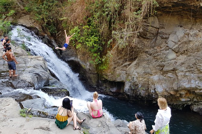Cliff Jumping and Sliding at Aling Aling Waterfall - Sambangan Secret Garden Blue Lagoon swim: calm water first