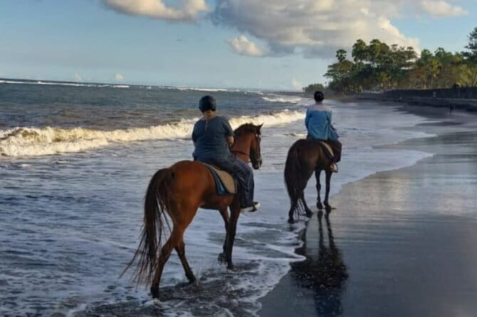From Ubud 1 Hour Horse Riding at The Beach Experiences - What’s included: helmet, drinks, and the small extras that make a difference