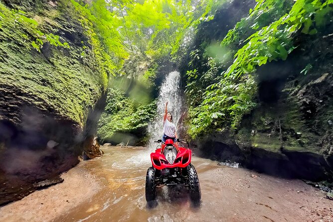 KUBER ATV UBUD - Tunnel Waterfall Rice field Jungle w Private Car - Group setup, tandem rules, and who this tour suits best