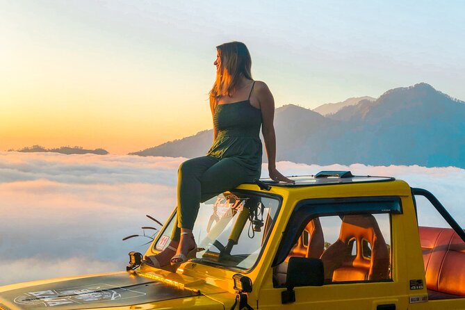 Mount Batur Jeep Sunrise & Natural Hot Spring - Black lava fields and the floating temple stop