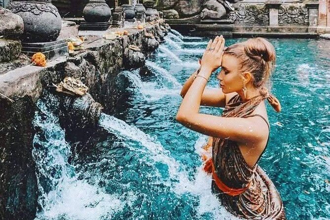 Private ubud tour : Temple Bathing + Mount Batur + Rice Terrace. - Manuaba Waterfall, a calmer nature break when you want less noise