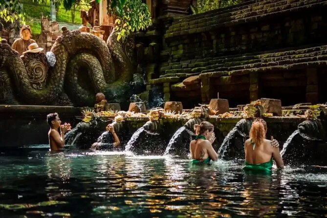 Ubud Healing Retreat Yoga, Massage, Purification & Rice Terraces - Stop 4: Tirta Empul Melukat water purification with priests