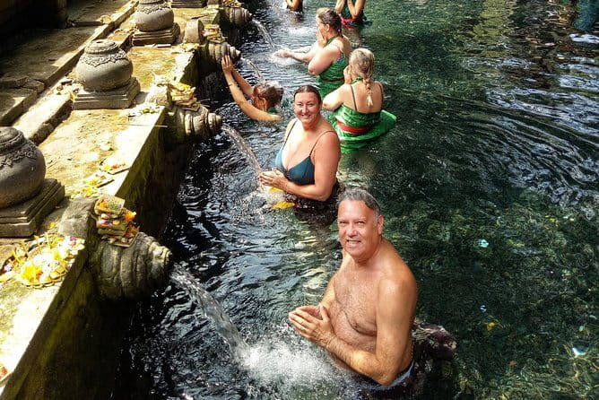 Ubud Jungle Cart Adventure + Volcano view Tour. - Gunung Kawi Sebatu Temple: water palace calm with statues and views